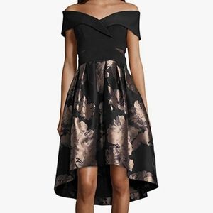 Xscape NWT Women's Off-The-Shoulder Metallic Fit & Flare Dress - Size 12